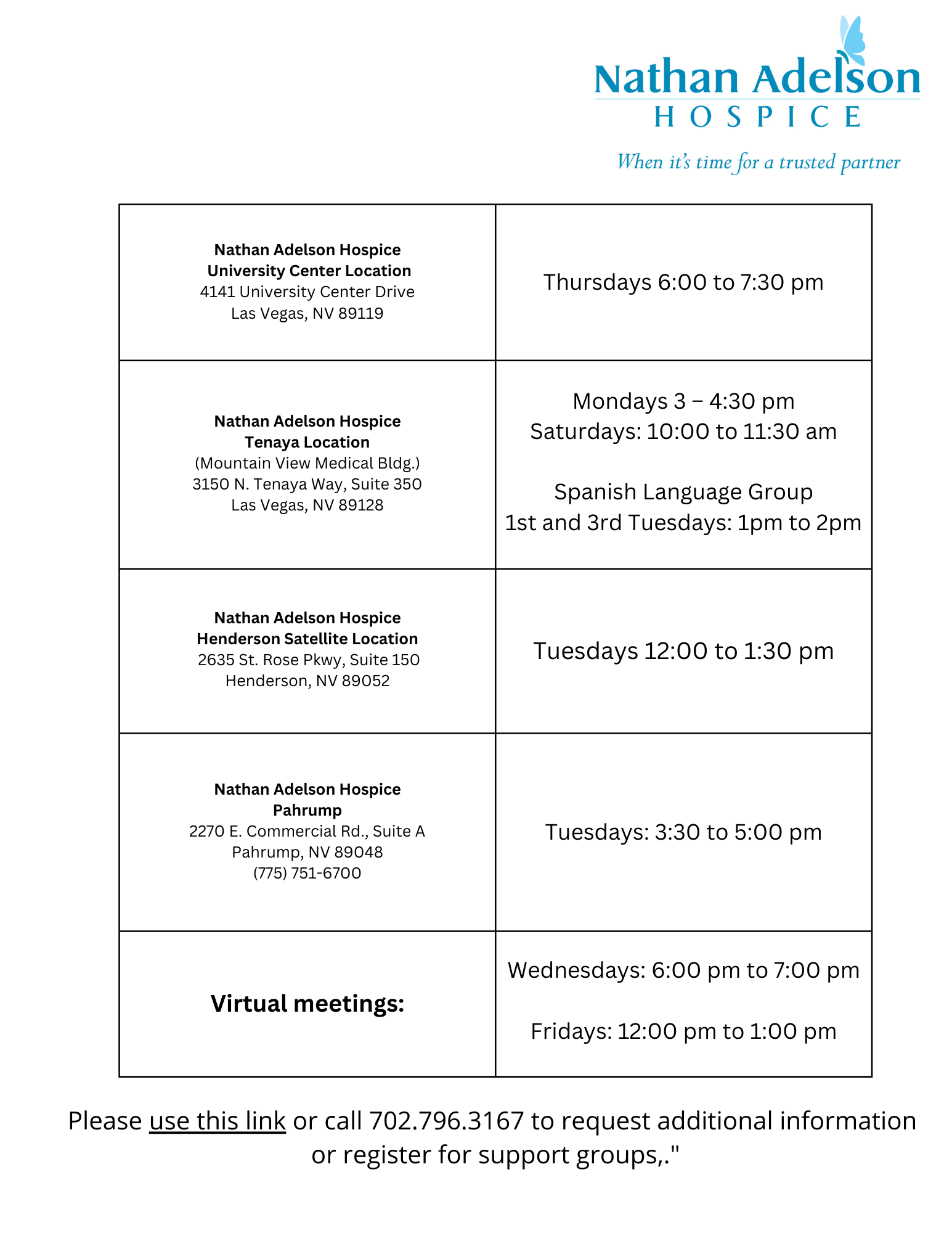 Bereavement Schedule26